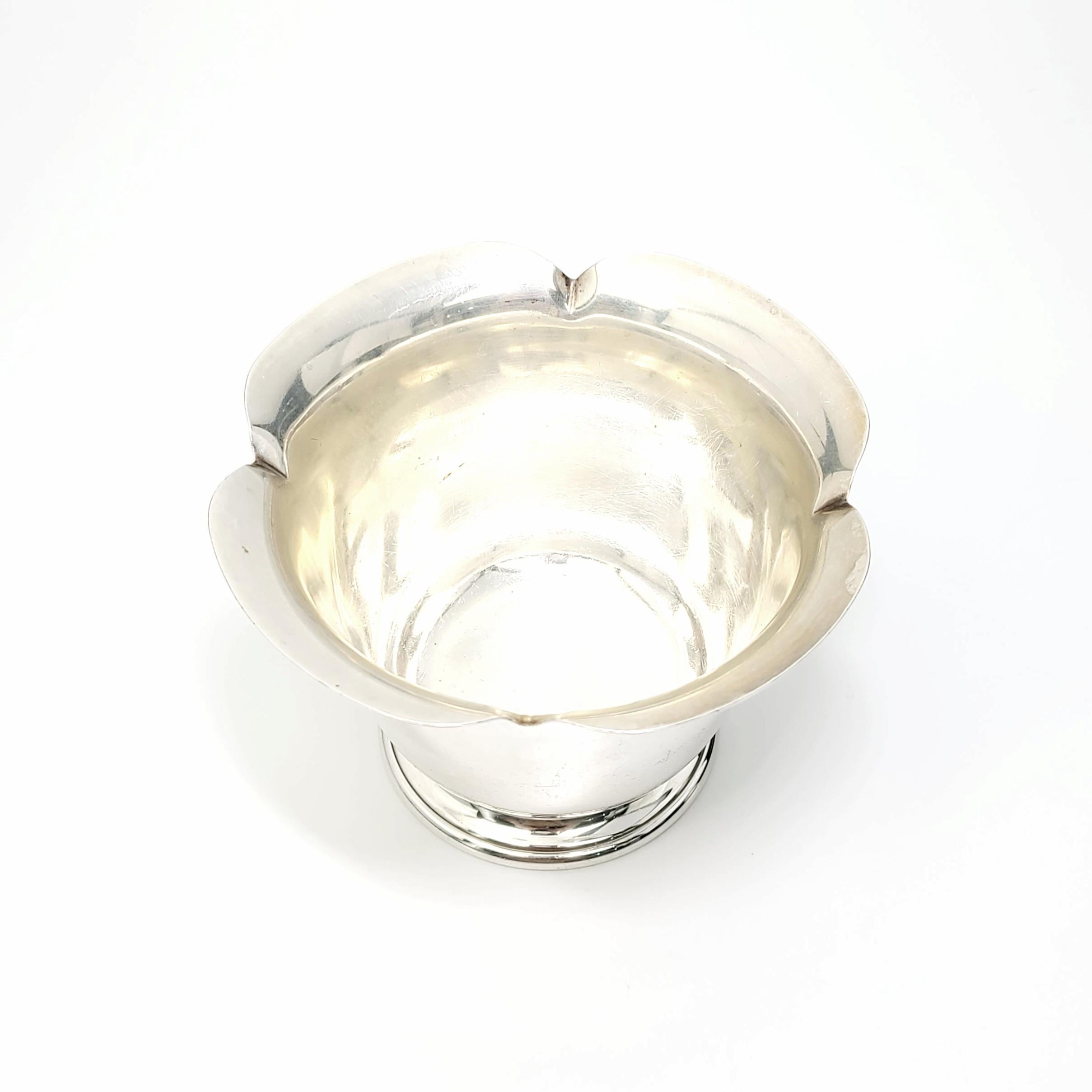 Mid-20th Century Vintage Georg Jensen USA Sterling Silver Small Flower Bowl