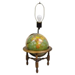Antique George F Cram French Country Provincial Small Globe Table Lamp