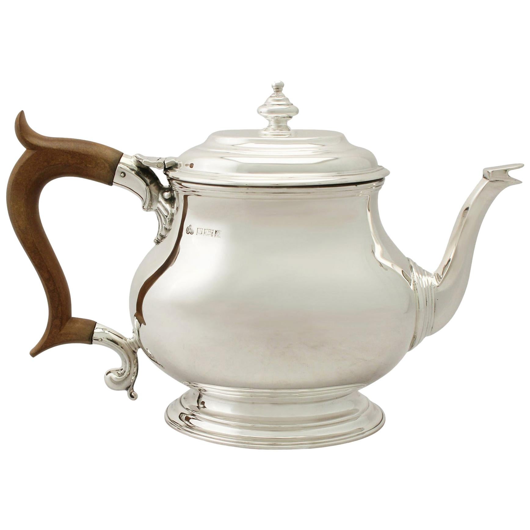 Vintage Italian Sterling Silver Teapot For Sale at 1stDibs