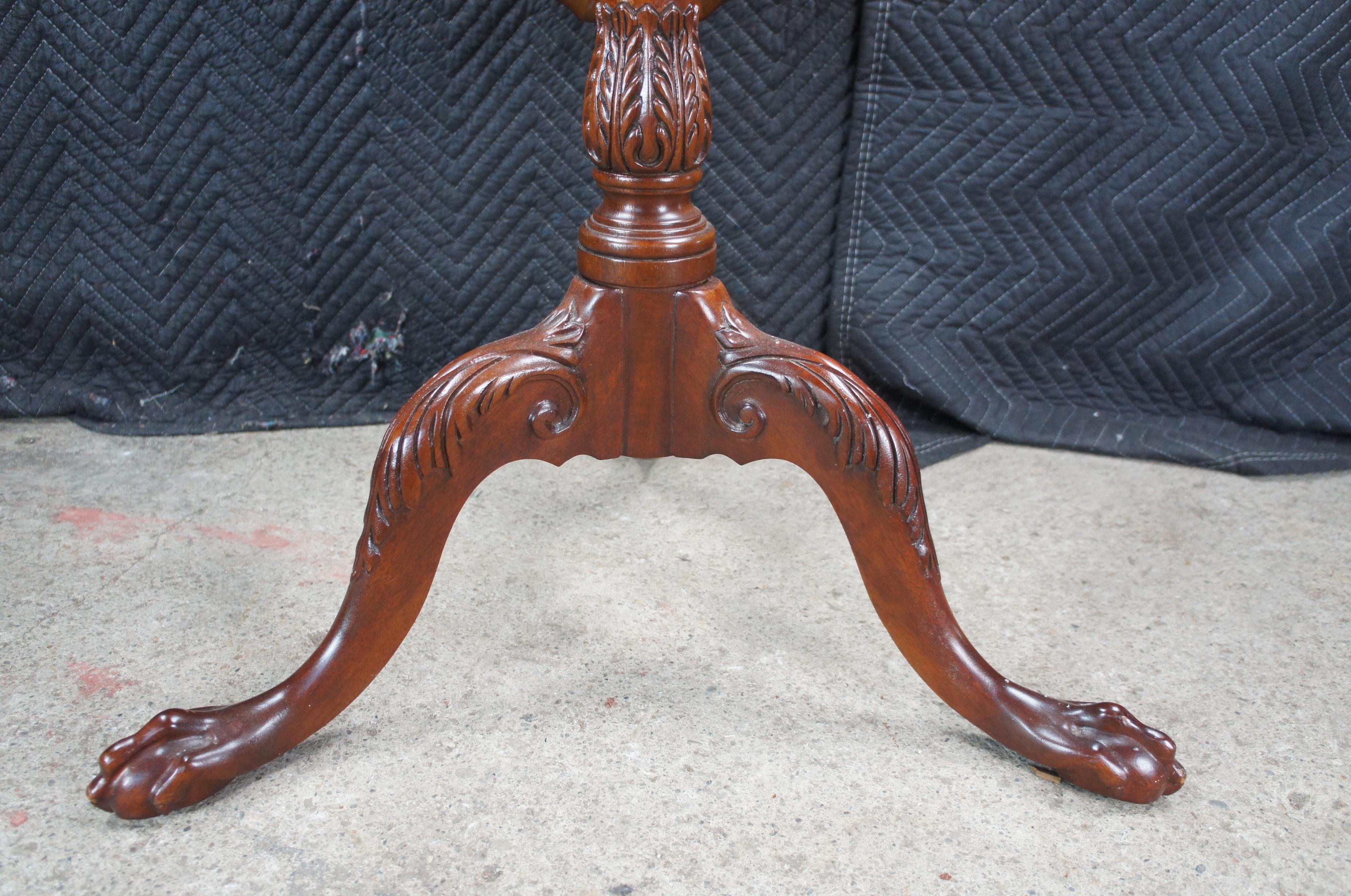 Mesa de té basculante de caoba de llama americana estilo vintage Jorge II en venta 5