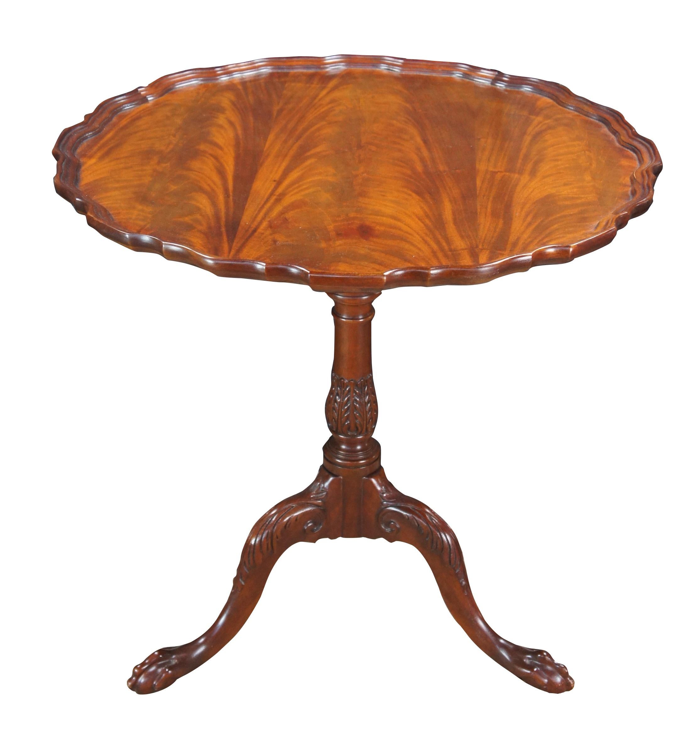 Mesa de té basculante de caoba de llama americana estilo vintage Jorge II en Bueno estado para la venta en Dayton, OH