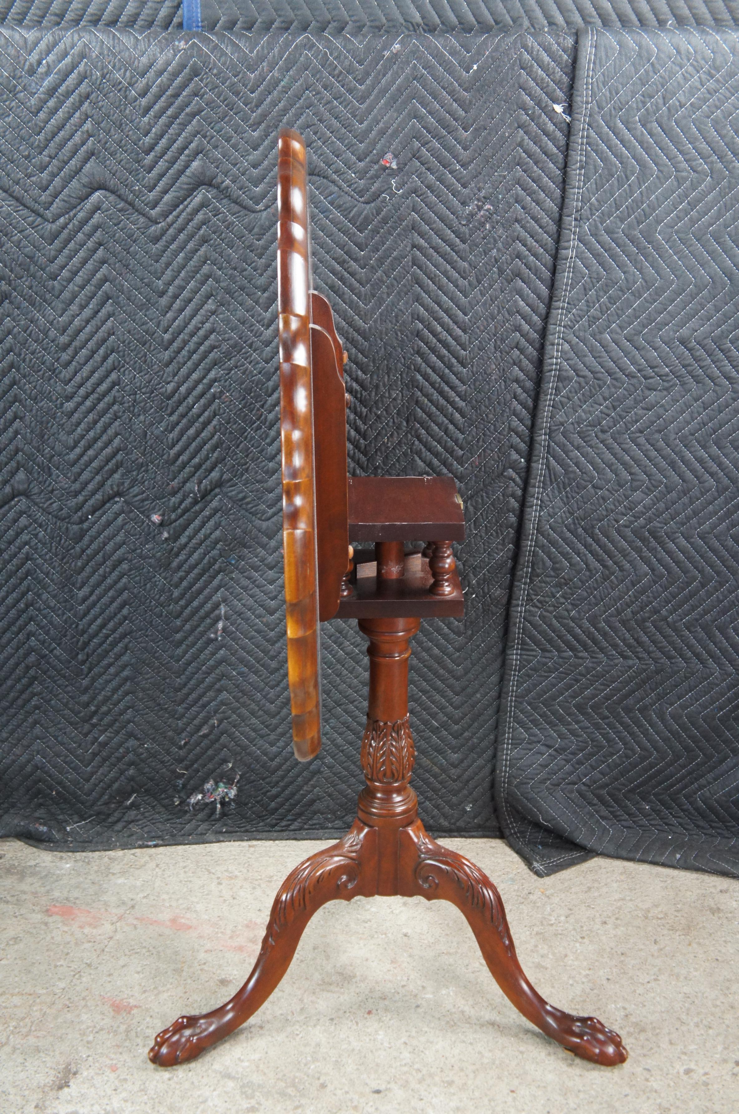 Mesa de té basculante de caoba de llama americana estilo vintage Jorge II en venta 1