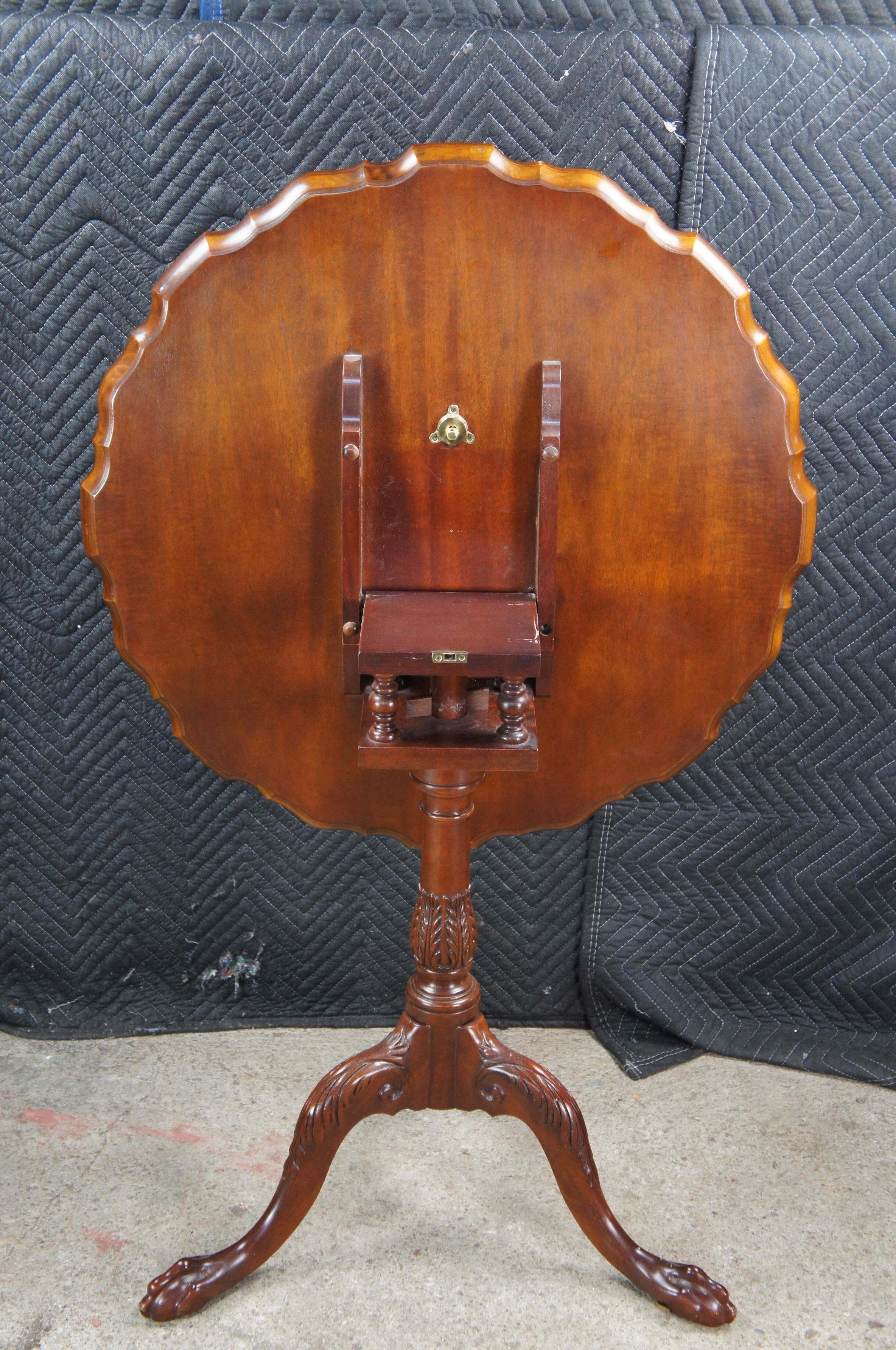 Mesa de té basculante de caoba de llama americana estilo vintage Jorge II en venta 2