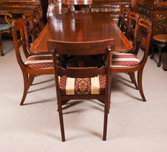 Vintage George III Dining Table by William Tillman & 10 Chairs 20th Century