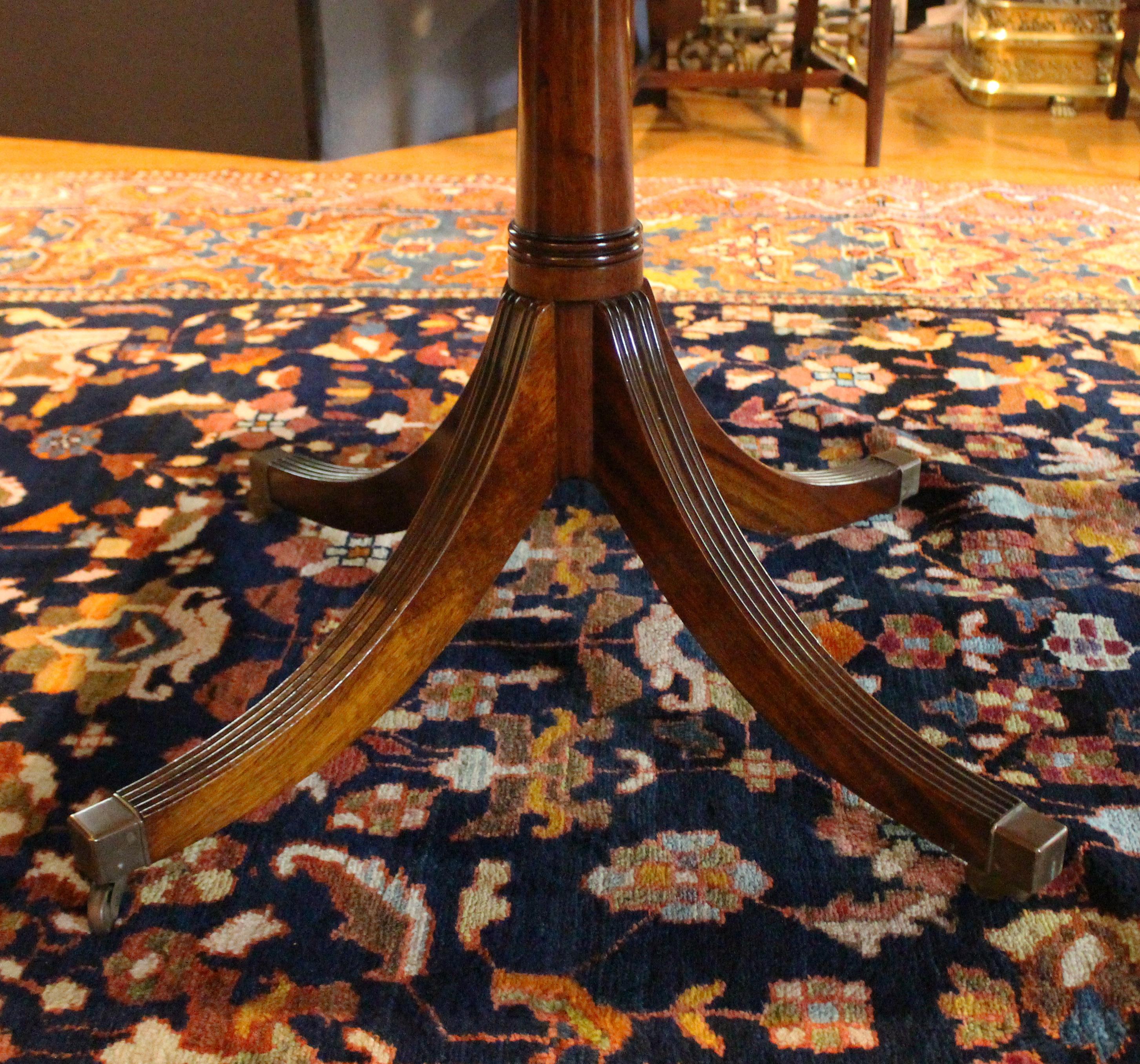 English Vintage George III Style Double Pedestal Dining Table