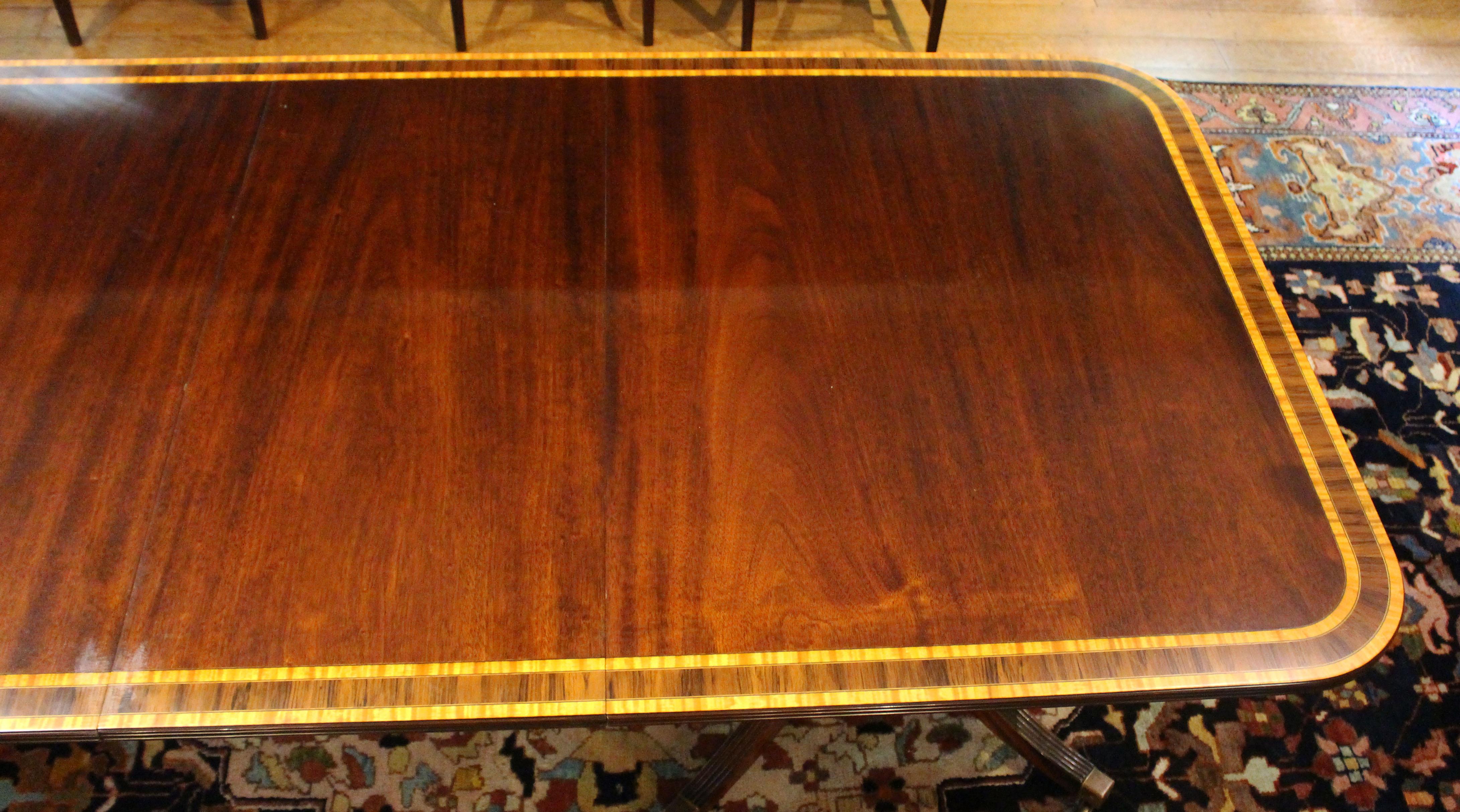 20th Century Vintage George III Style Double Pedestal Dining Table