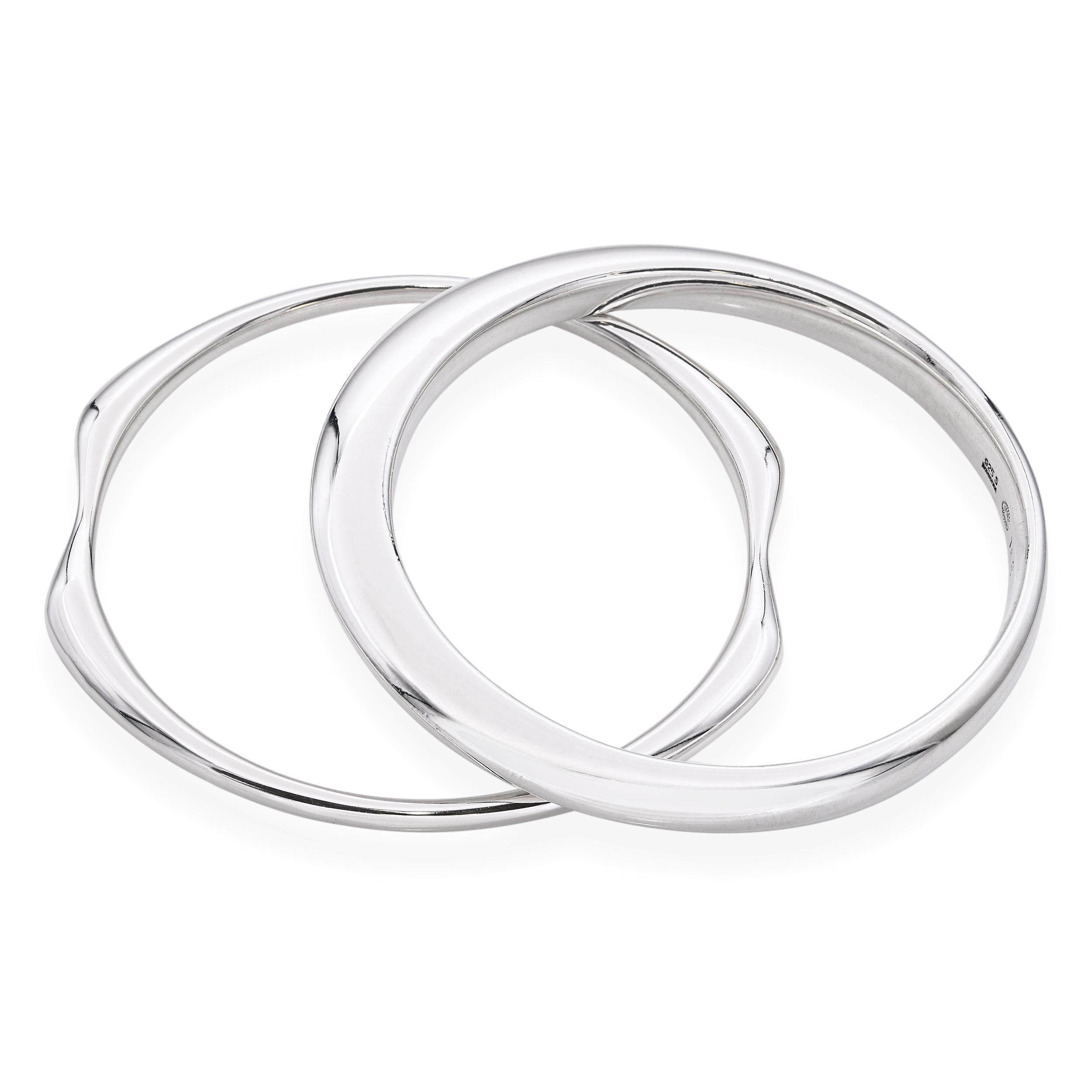 Set di braccialetti d'argento vintage Georg Jensen in vendita 1