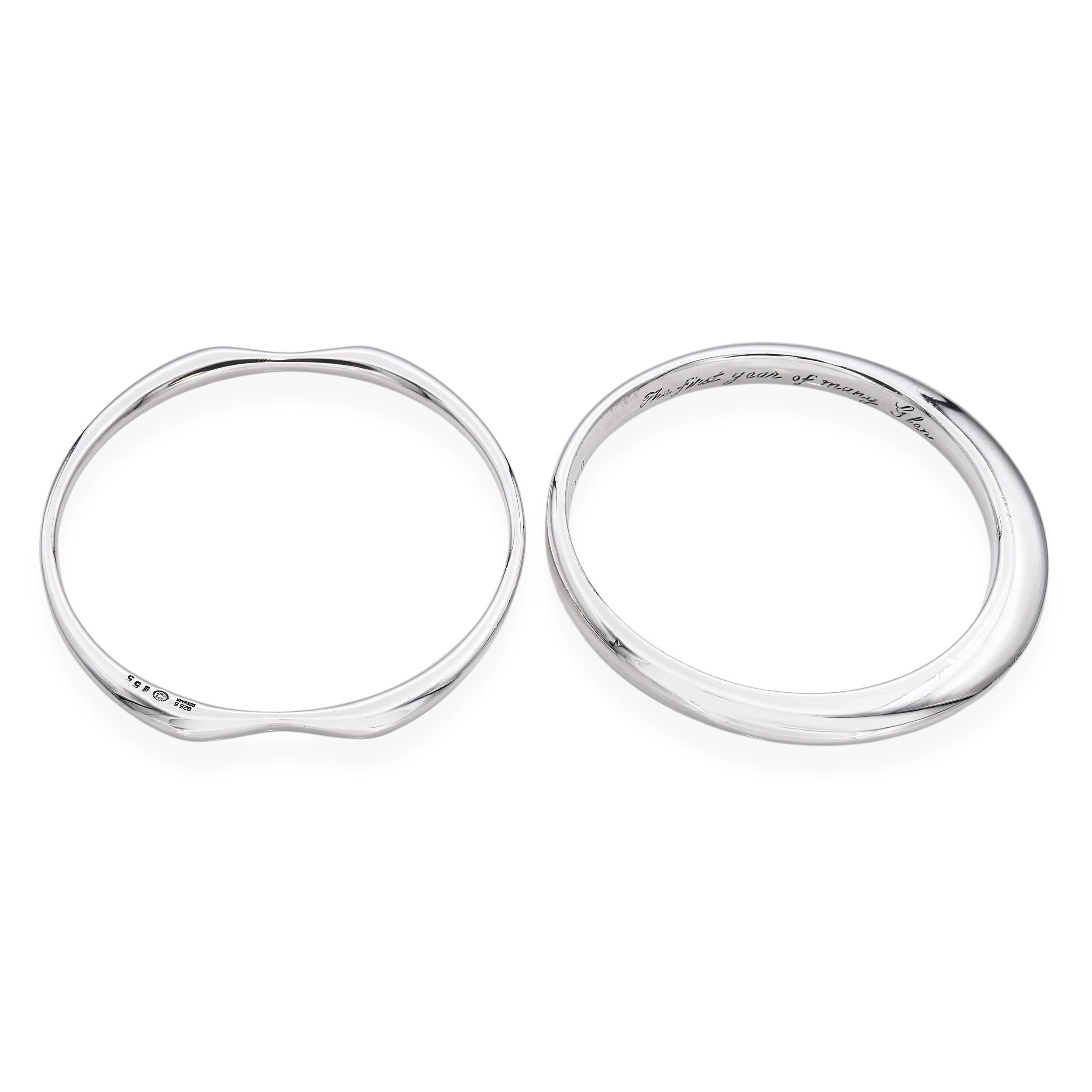 Set di braccialetti d'argento vintage Georg Jensen in vendita 2