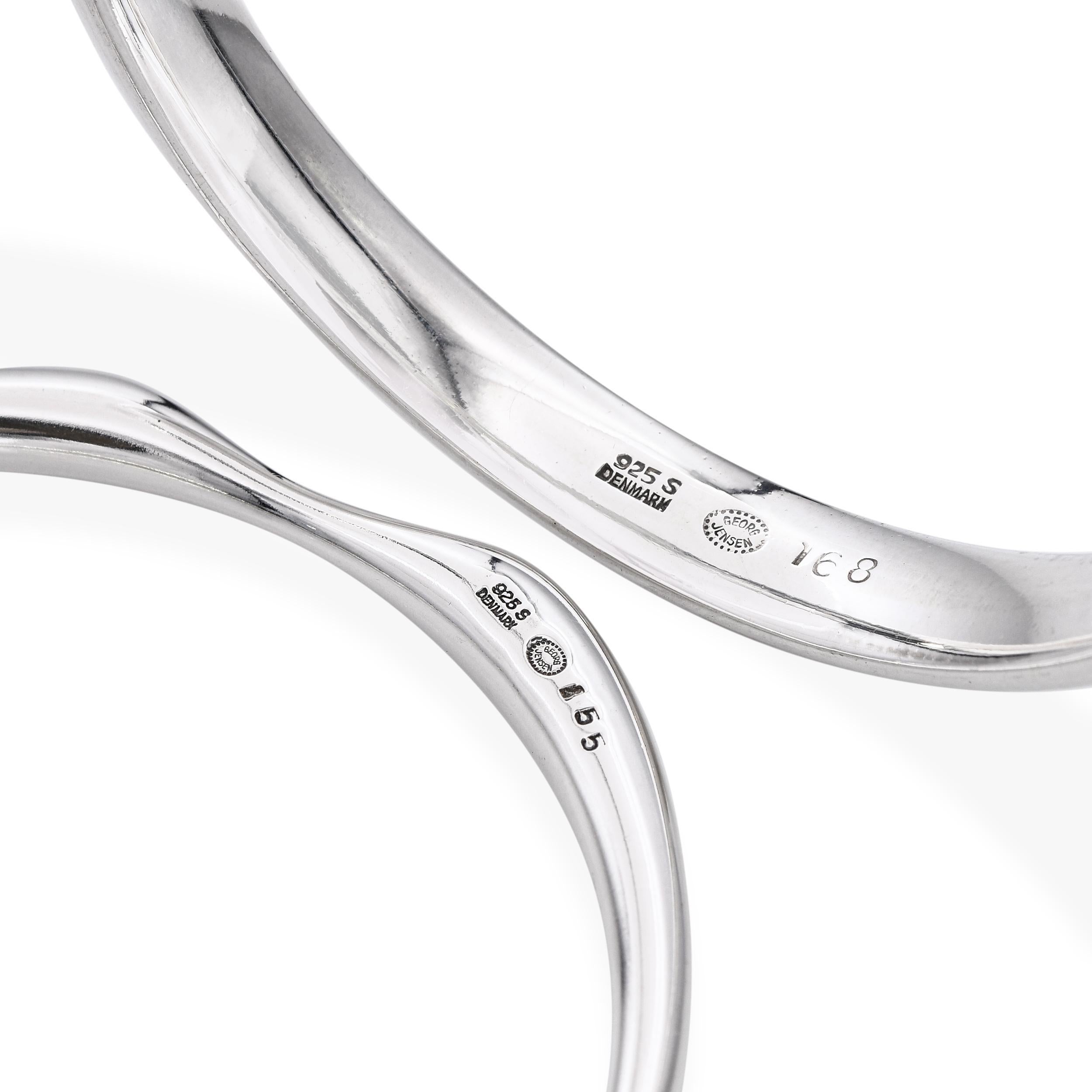 Set di braccialetti d'argento vintage Georg Jensen in vendita 3