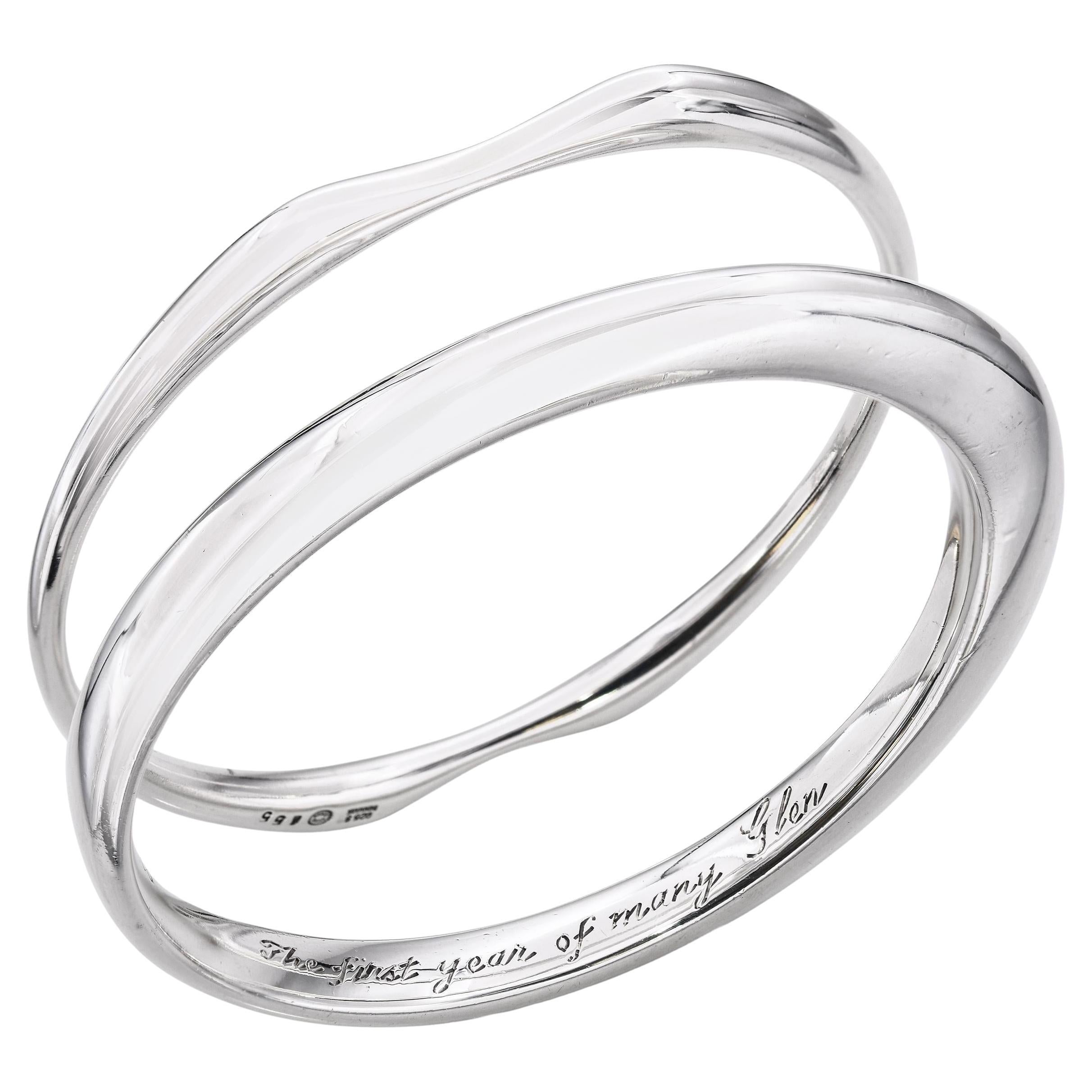 Set di braccialetti d'argento vintage Georg Jensen in vendita