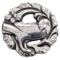 Vintage George Jensen Sterling Silver No. 184 Bird Brooch