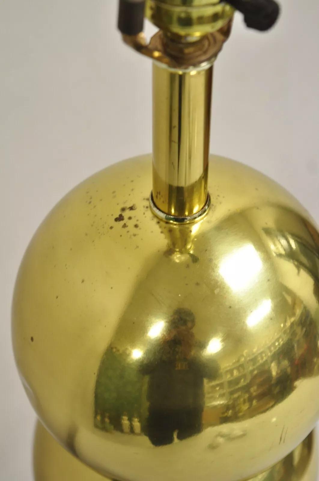 Lámpara de sobremesa vintage George Kovacs de latón apilada, moderna de mediados de siglo en Bueno estado para la venta en Philadelphia, PA