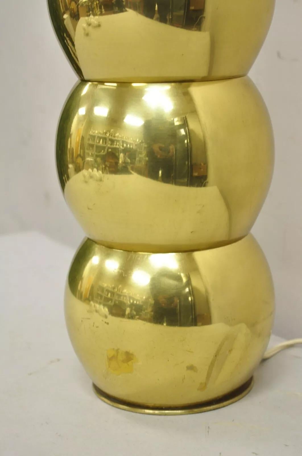 Lámpara de sobremesa vintage George Kovacs de latón apilada, moderna de mediados de siglo Latón en venta