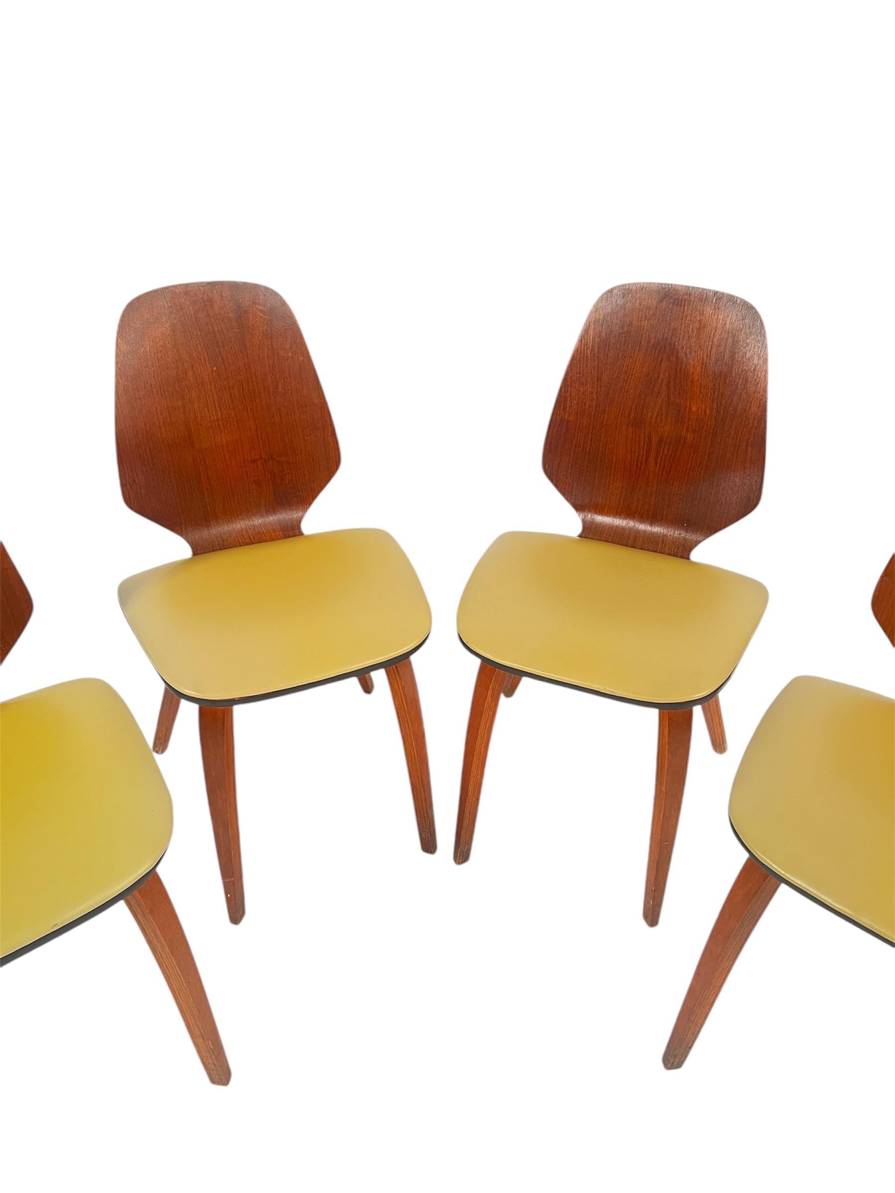 American Vintage George Mulhauser Bentwood Dining Chairs for Plycraft For Sale