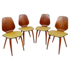 Sedie da pranzo in legno curvato vintage di George Mulhauser per Plycraft