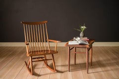 Vintage George Nakashima Solid Walnut New Lounge Chair Rocker with Arms