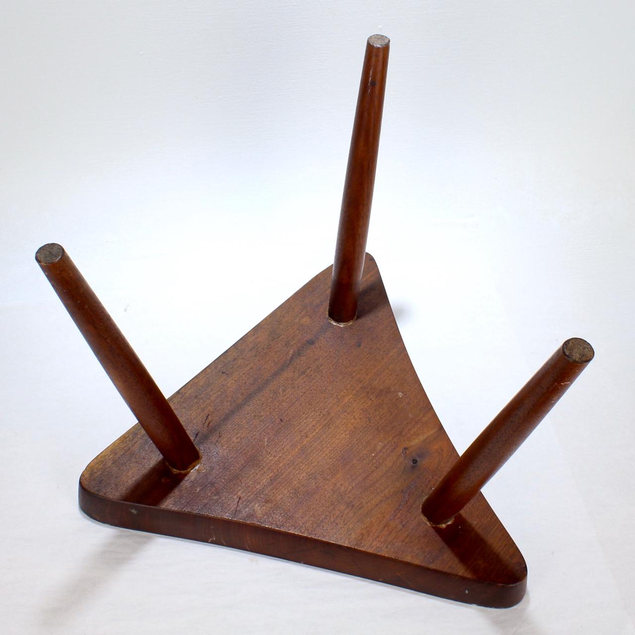 Vintage George Nakashima Walnut Plank Stool 'or Small Side Table' 3