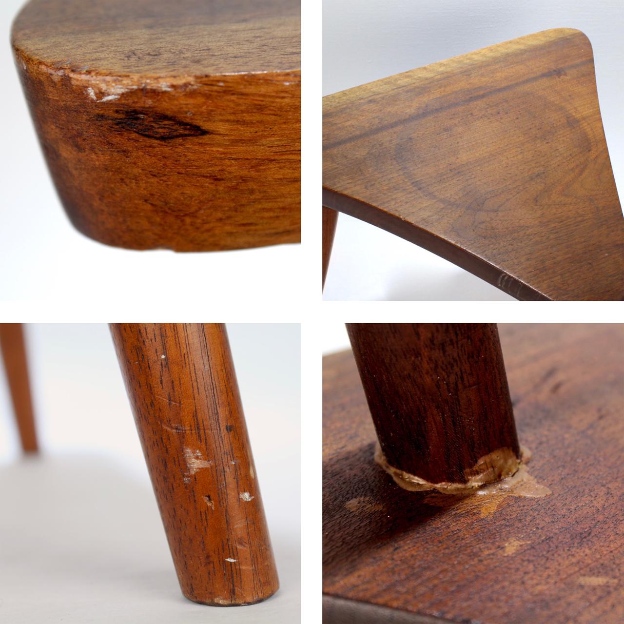 Vintage George Nakashima Walnut Plank Stool 'or Small Side Table' 4