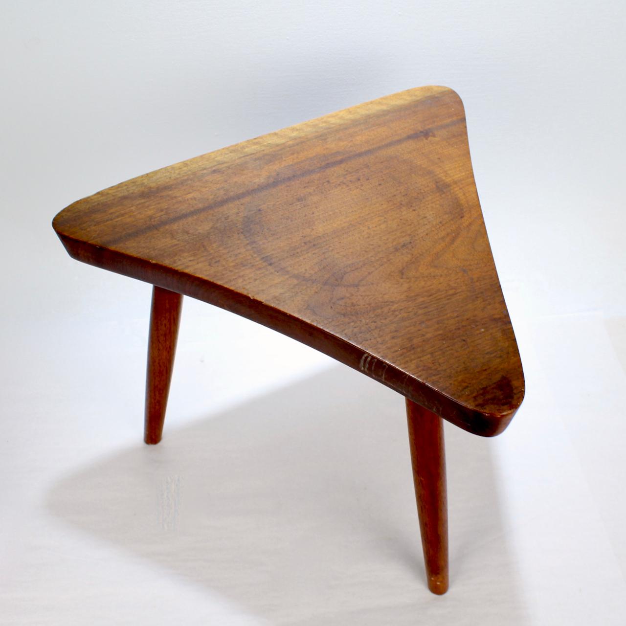 small walnut stool
