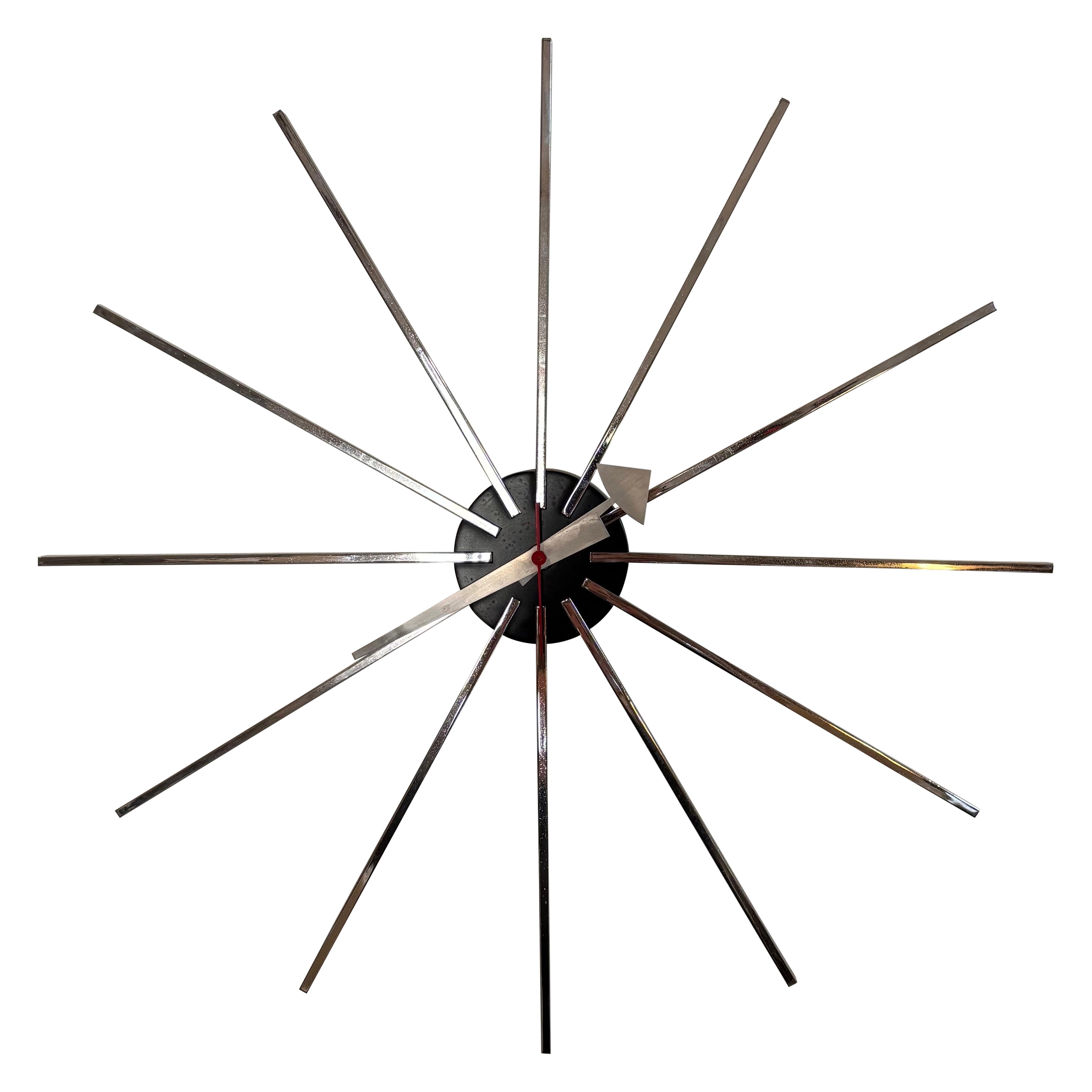 Vintage George Nelson & Associates Metal Spoke Wall Clock for Howard Miller