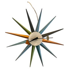 Reloj Vintage George Nelson / Howard Miller Pico Multicolor / Estrellita