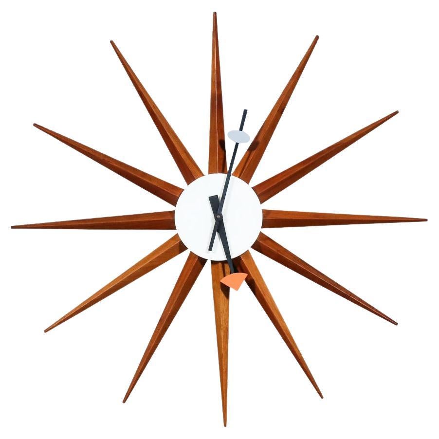 Vintage George Nelson Model-2202 Sunburst Clock for Howard Miller