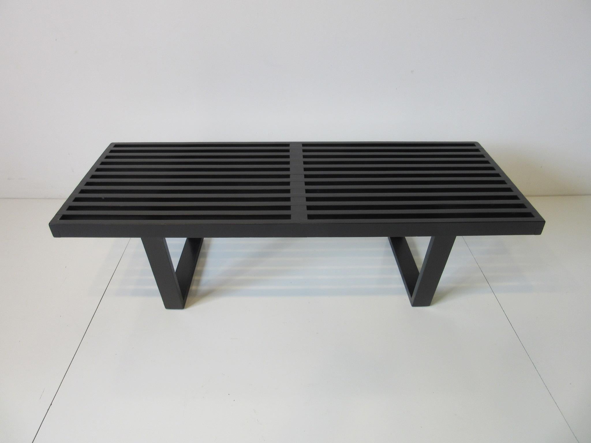 Vintage George Nelson Slat Bench / Coffee Table for Herman Miller 1