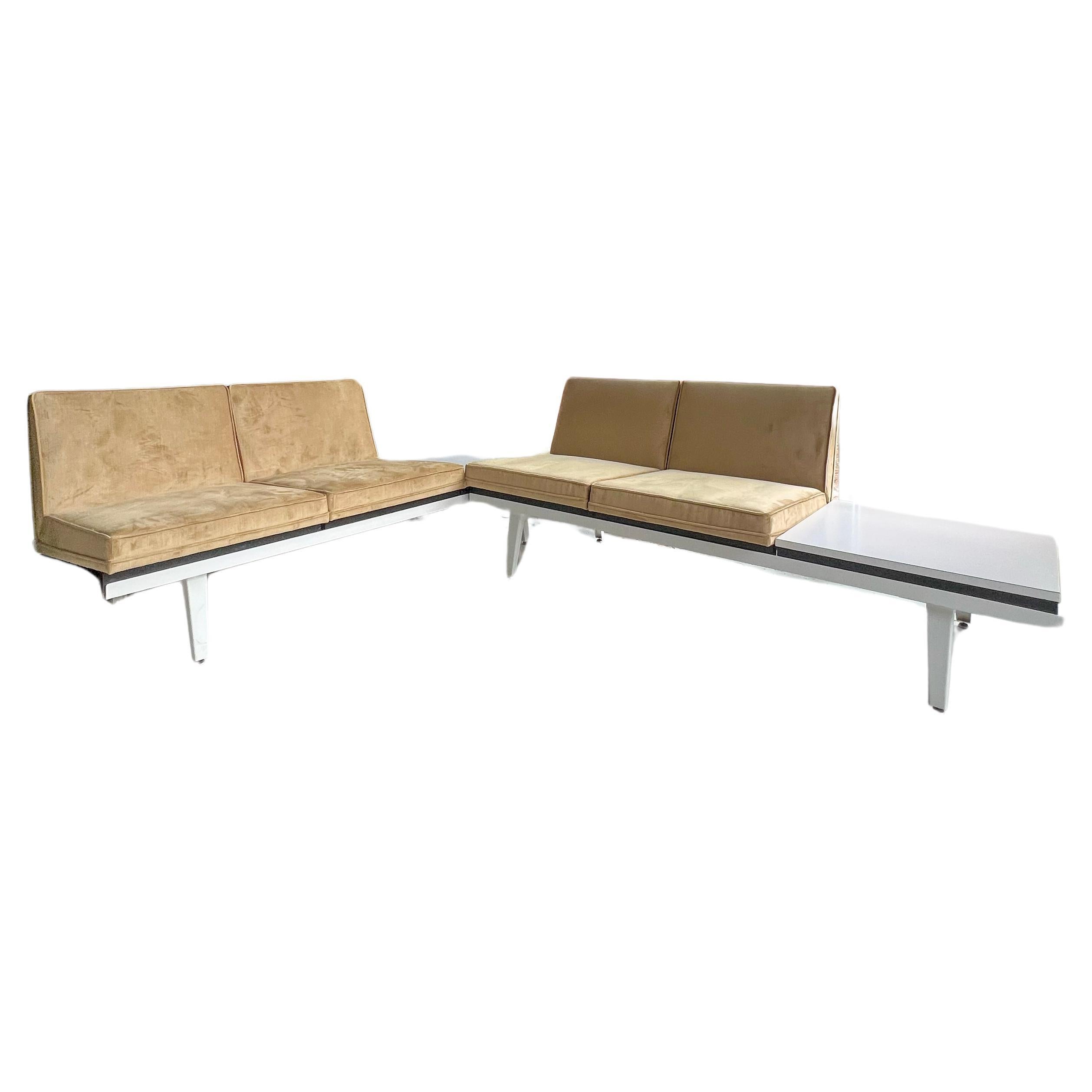Sofa sectionnel modulaire avec cadre en acier George Nelson pour Herman Miller en vente