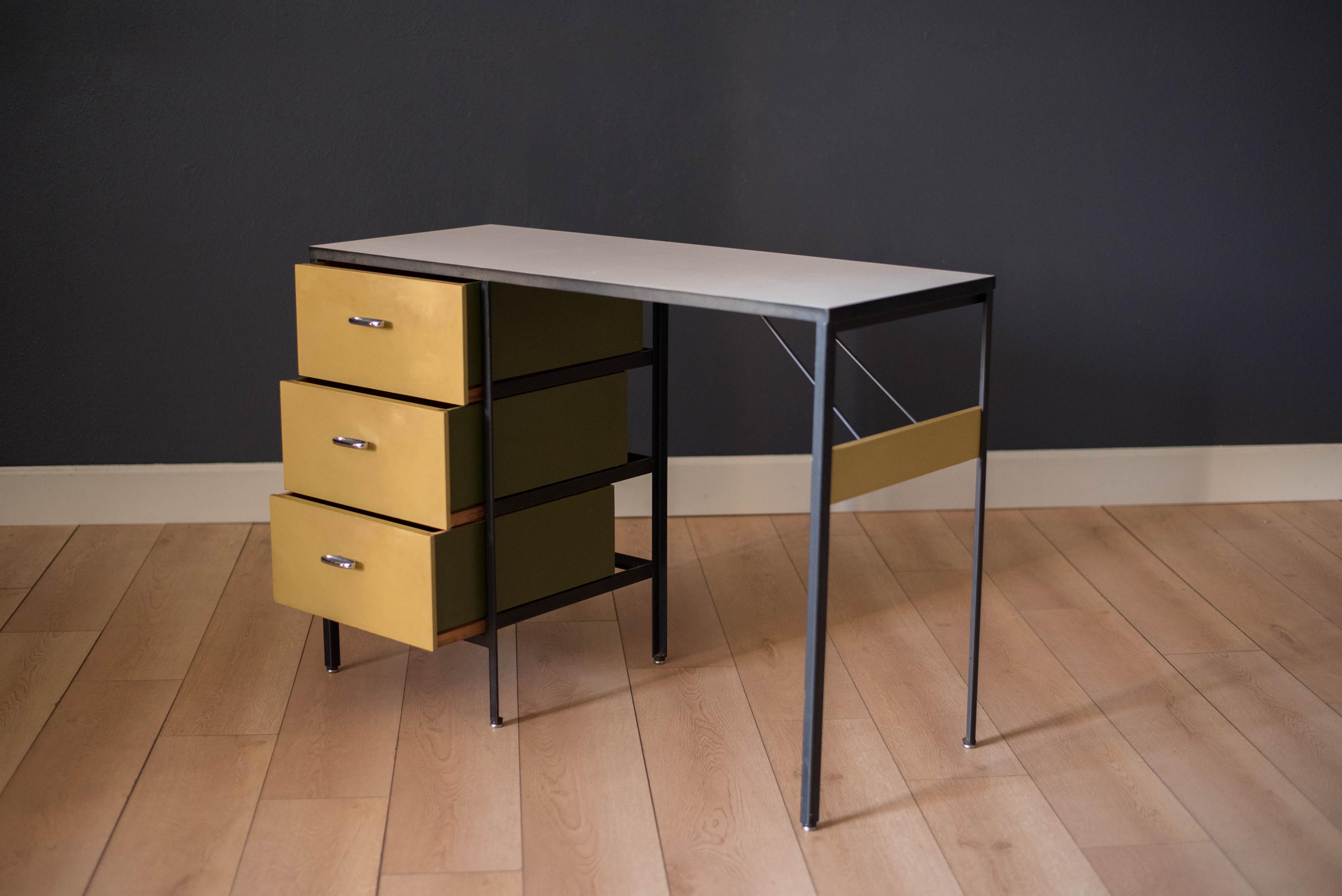 Mid-Century Modern Vintage George Nelson Steel Frame Desk for Herman Miller