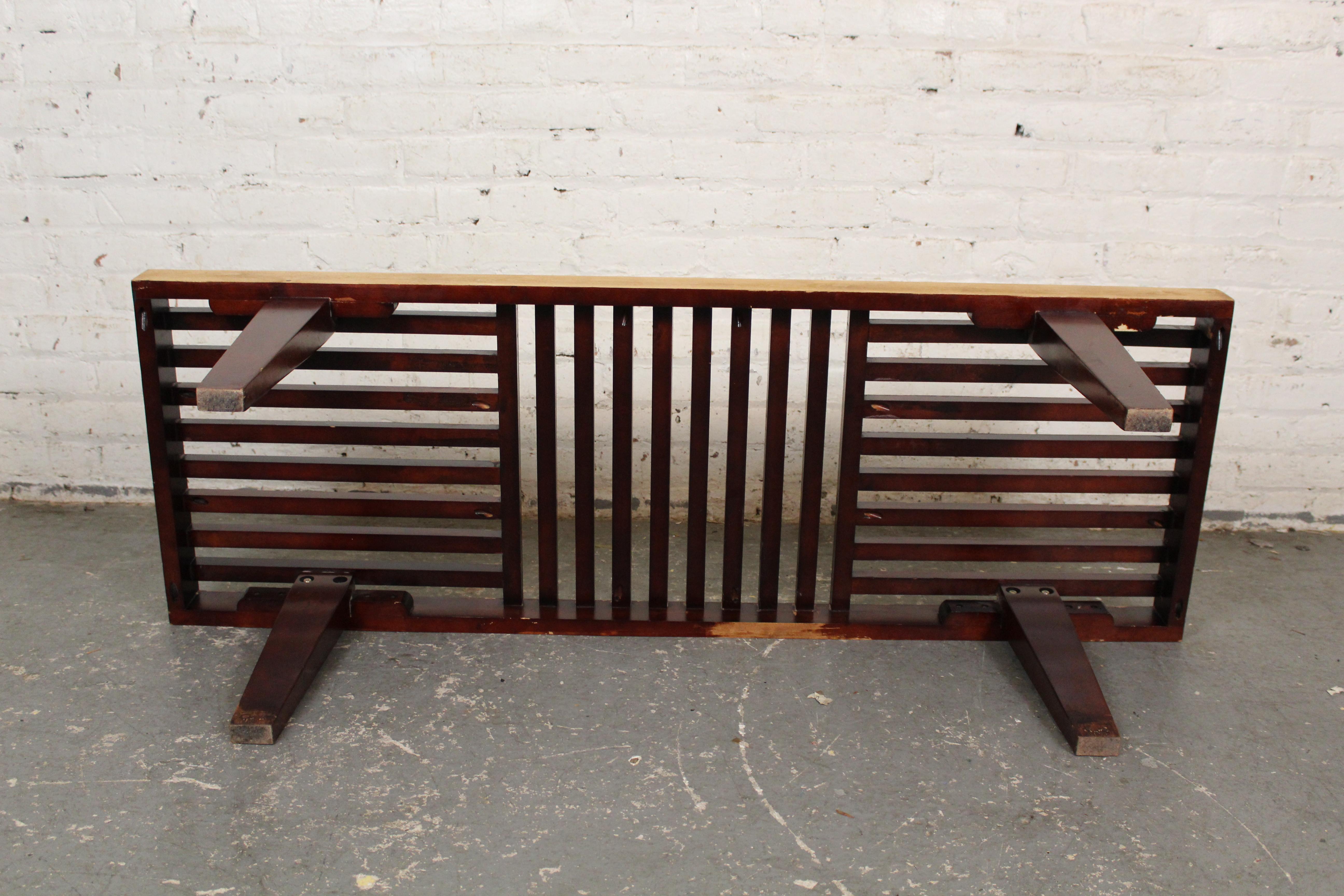 Vintage George Nelson Style Slat Bench For Sale 6