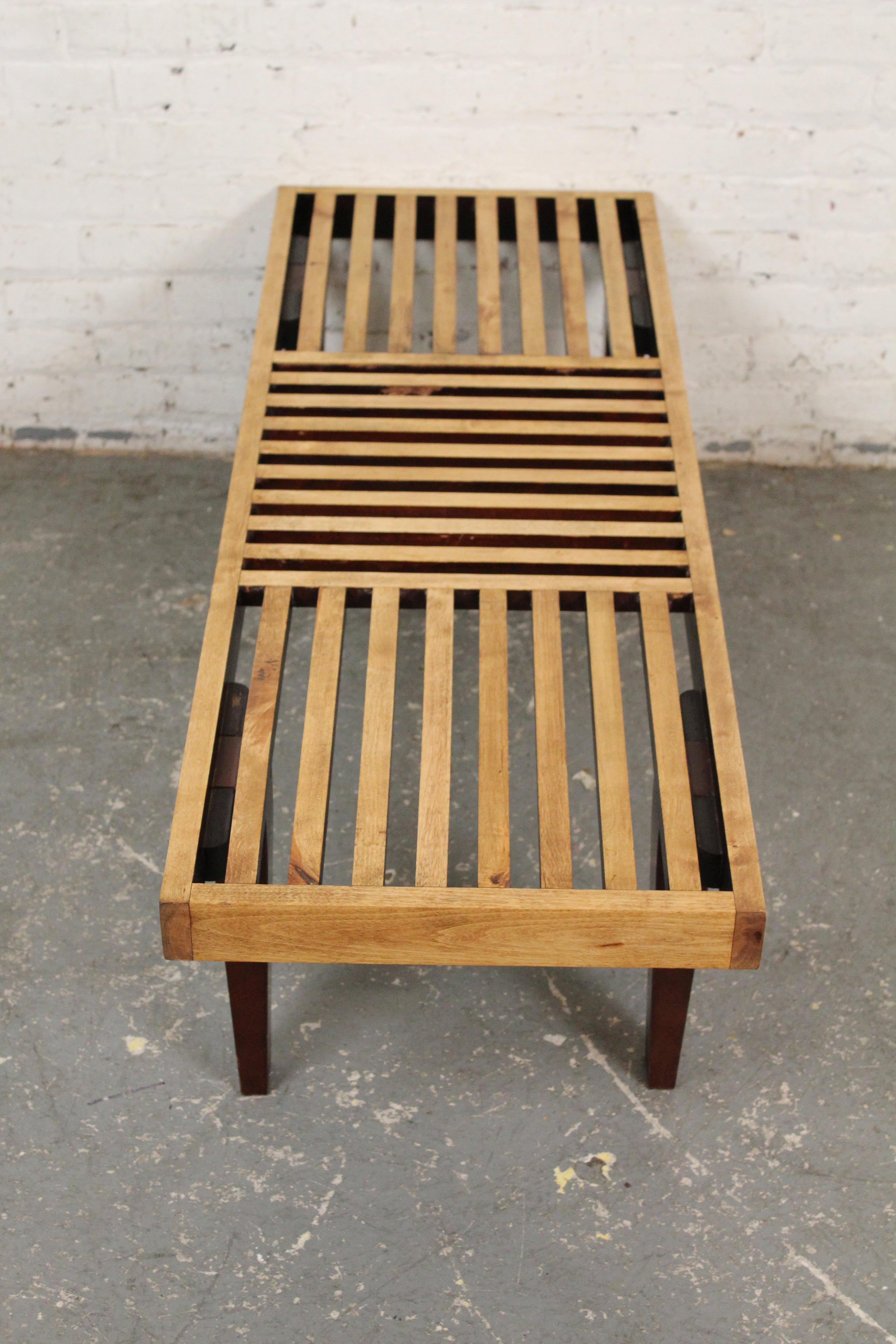 Unknown Vintage George Nelson Style Slat Bench For Sale