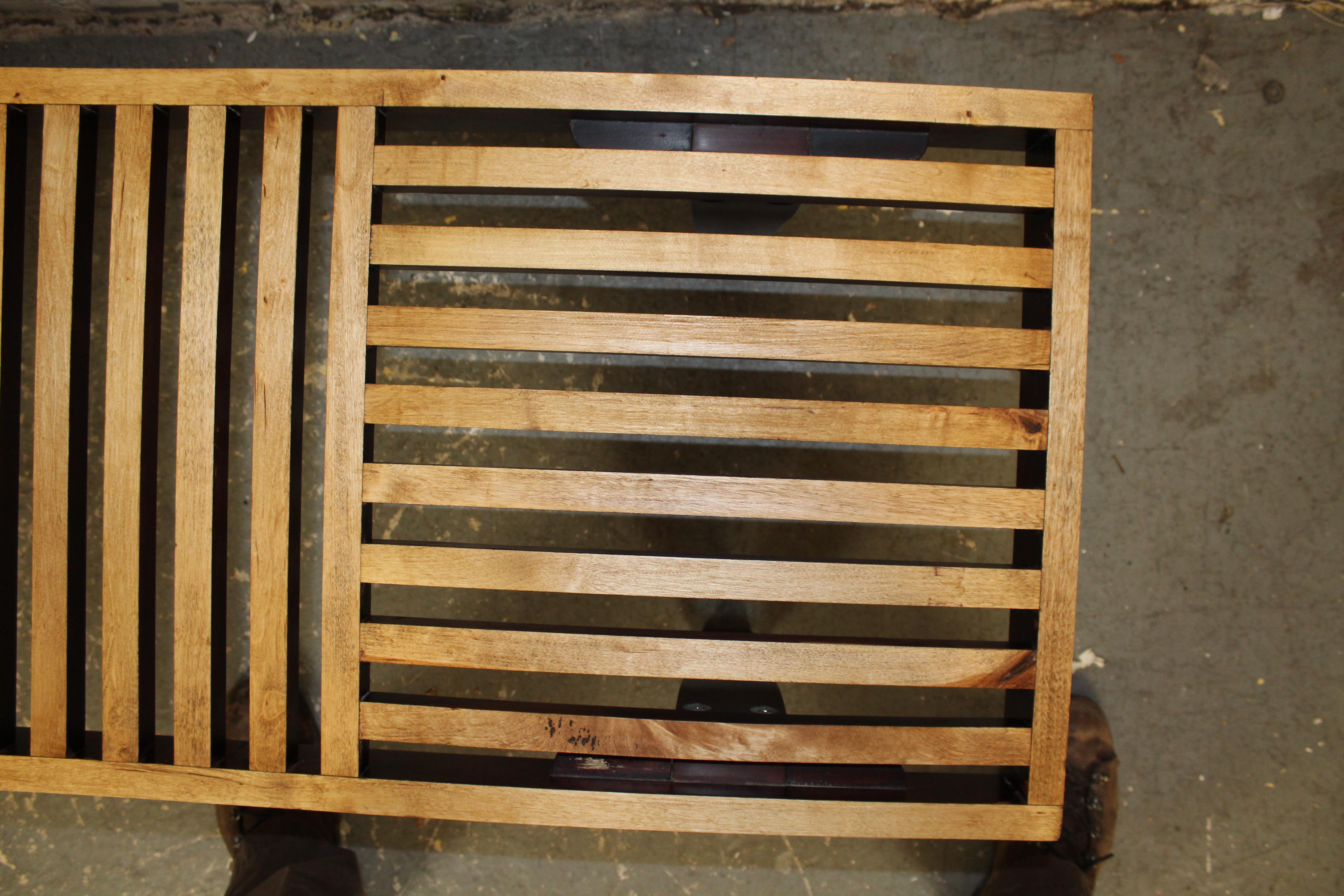 Vintage George Nelson Style Slat Bench For Sale 1