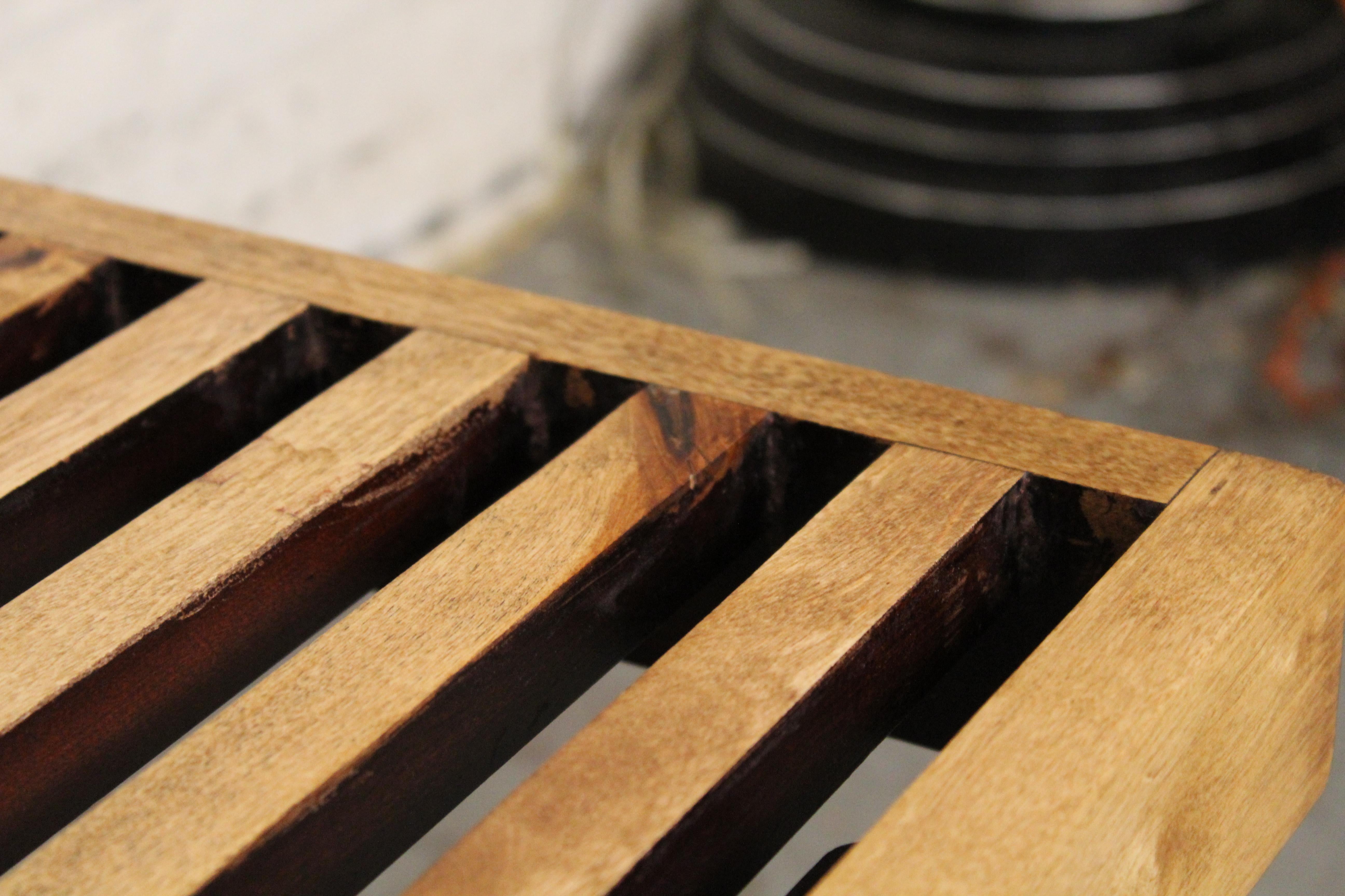 Vintage George Nelson Style Slat Bench For Sale 2