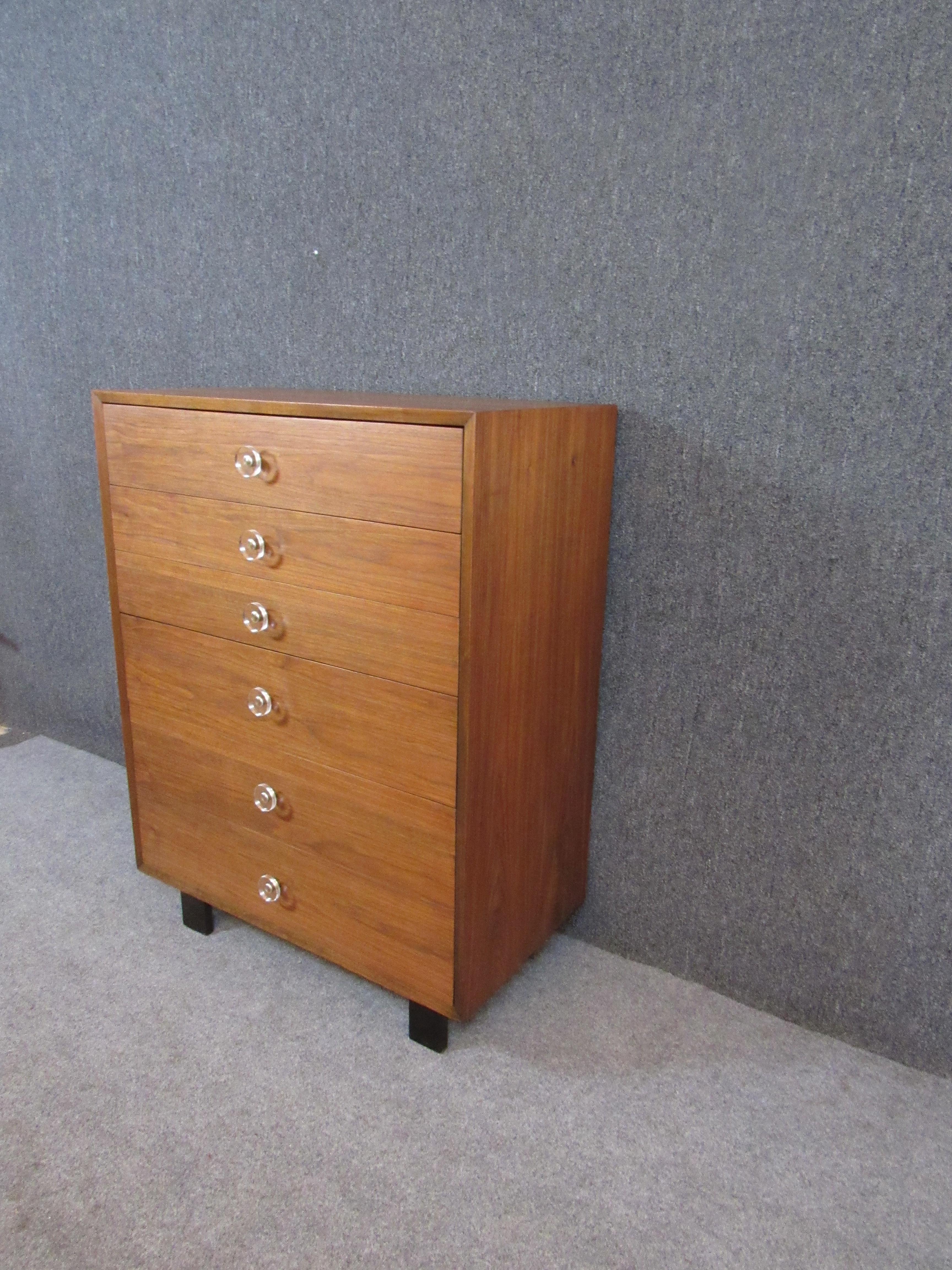 American Vintage George Nelson Tall Dresser by Herman Miller For Sale