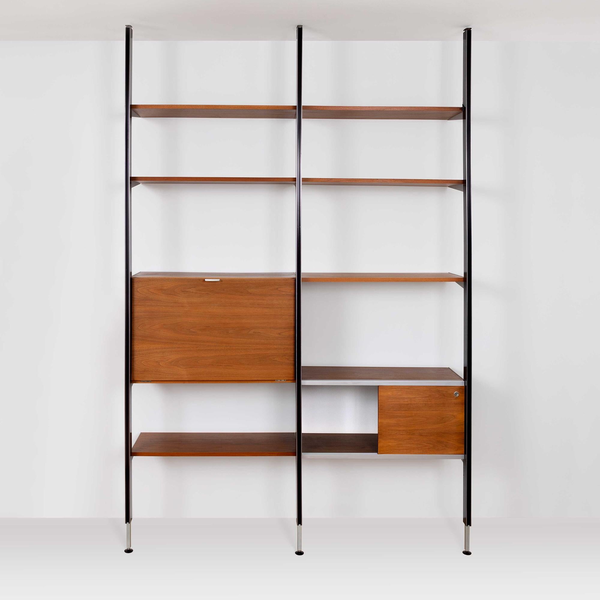 American George Nelson CSS Book Shelf Wall Unit with Desk Herman Miller Circa 1955 For Sale