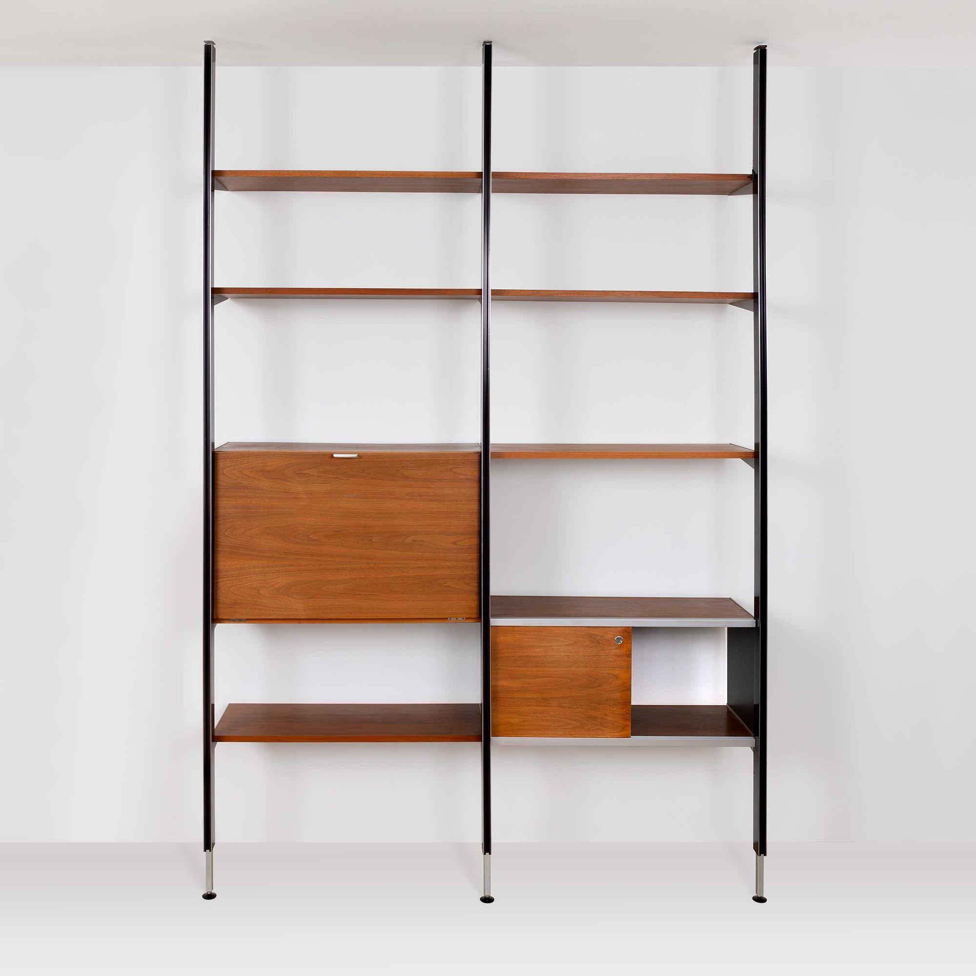 George Nelson CSS Book Shelf Wall Unit with Desk Herman Miller Circa 1955 In Good Condition For Sale In Emeryville, CA