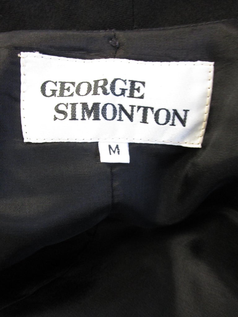 Vintage George Simonton Black Cape with Fur Trim Capelet Detail For ...