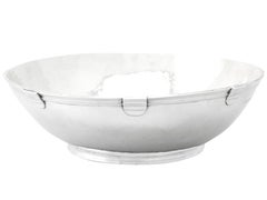 Vintage George VI Sterling Silver Bowl, Arts & Crafts Style, 1951, UK