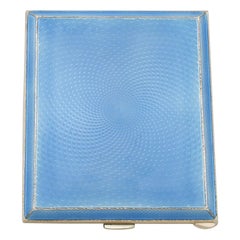 Sterling Silver and Enamel Cigarette Case