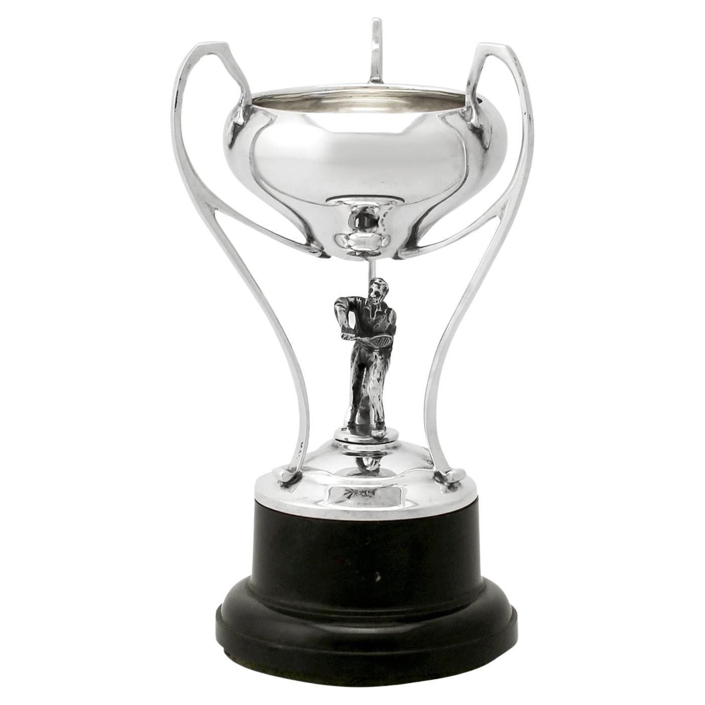 Vintage George VI Sterling Silver 'Tennis' Presentation Trophy
