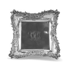 Plateau carré vintage George W Shiebler 925 argent sterling