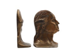 Vintage George Washington Bicentennial Bust Bookends, Circa 1932