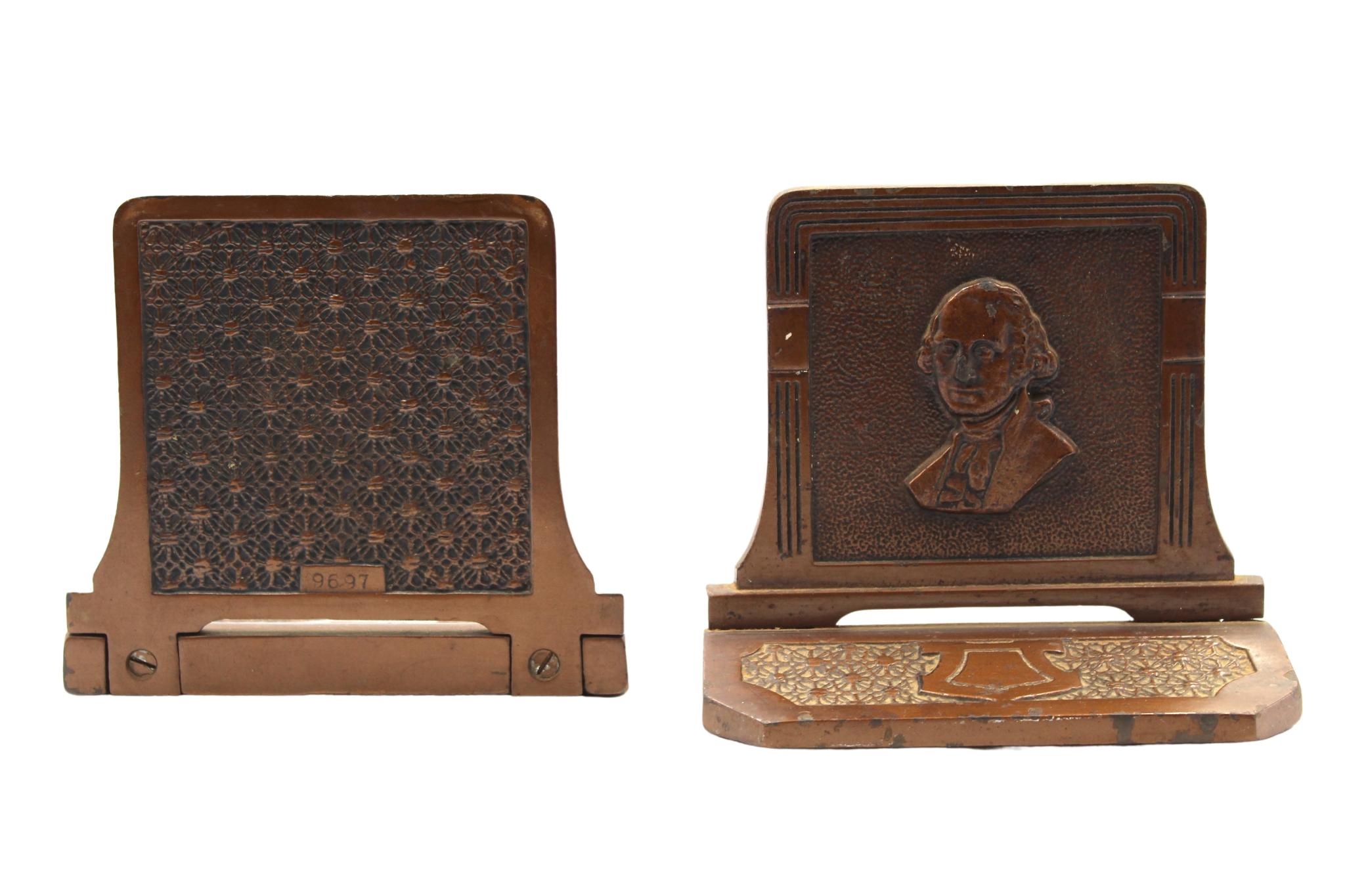 Calco Reggilibri d'epoca in ghisa George Washington di Judd & Co., circa 1920 in vendita