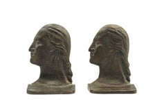 Vintage George Washington Cast Iron Bookends