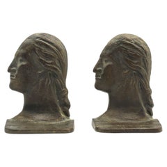 Vintage George Washington Cast Iron Bookends Vintage George Washington Cast Iron Bookends