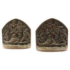Vintage George Washington Crossing the Delaware River Bookends