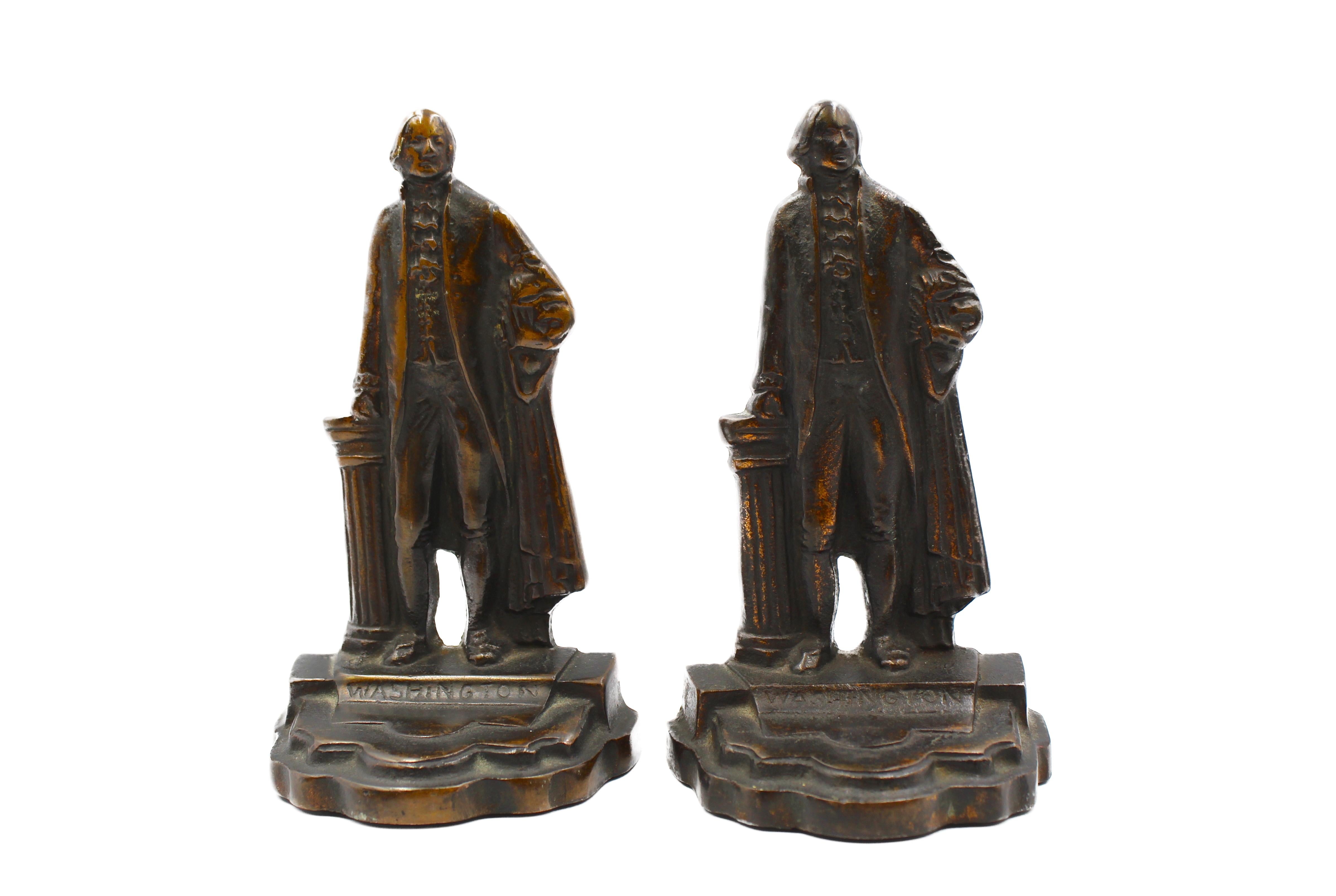 Federal Vintage George Washington Standing Bookends