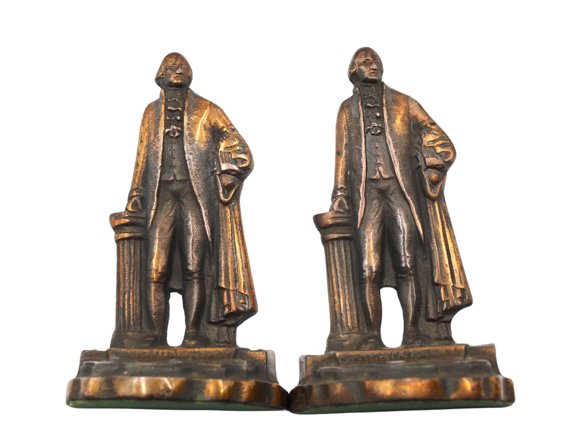 Federal Vintage George Washington Standing Bookends For Sale