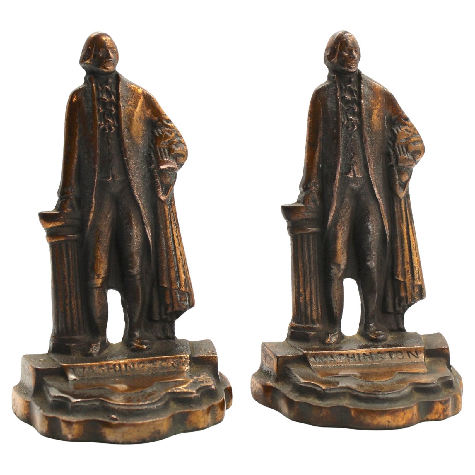 Vintage George Washington Standing Bookends