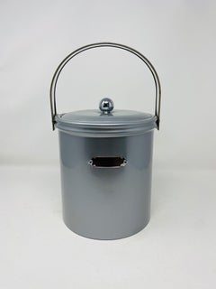 Vintage Georges Briard 1970s Silver Monochrome Ice Bucket